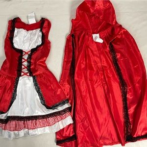 Target Girls Little Red Riding Hood Costume Size S Small 4-6